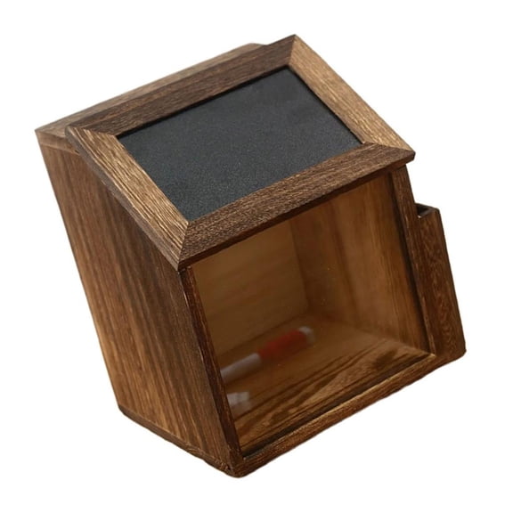 Ywmsfl Wooden Box Lockable Wall Mounted with Removable Message Board and Side Compartment for Suggestions Collection