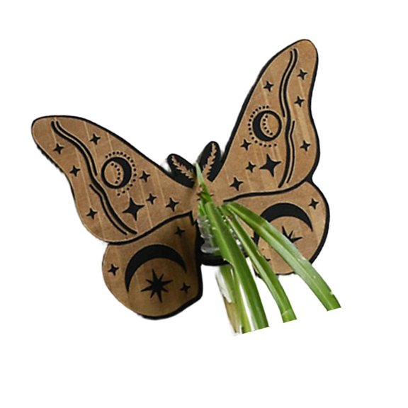 Ywmsfl Wooden Plant Stand With Delicate Butterfly Designs Great For Small Space Vertical Gardens