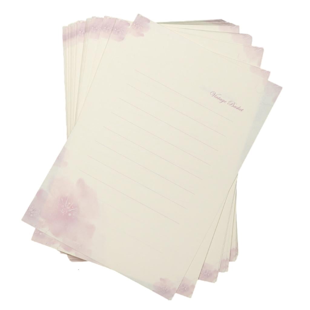 Ywmsfl Writing Stationery Paper Letter Set 5.7x8.3Inch Lined Letter Paper for Wedding