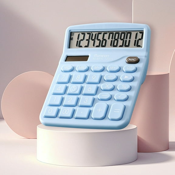 Ywuzuh Basic Office Calculators Large LCD Display Small Desktop Calculators,Pink Basic with Big Buttons,Easy to Press Mechanical Switch Calculator