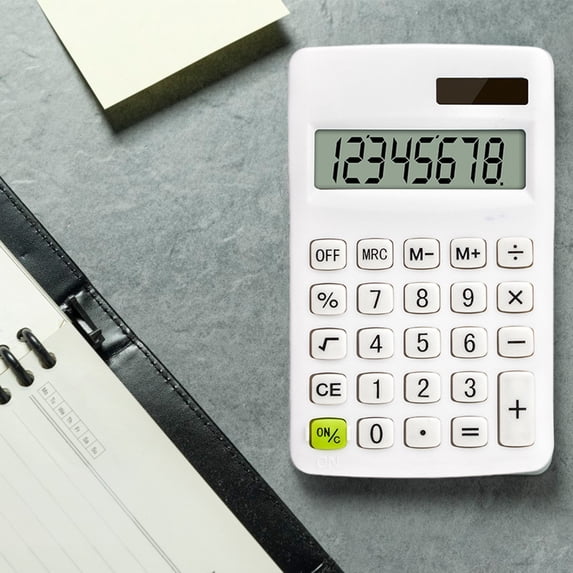 Ywuzuh Desk Calculator Large LCD Display Small Desktop Calculators,Pink Basic with Big Buttons,Easy to Press Mechanical Switch Calculator