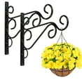 thumbnail image 1 of Ywuzuh Metal Wall Brackets Hangers 2 Pack 11.8in Plant Hooks for Hanging Baskets Wall-Mounted Gardening Bracket Hook for Bird Feeders,Flower Baskets,Lantern, 1 of 8