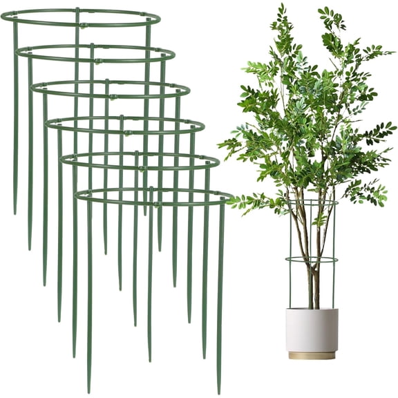 Ywuzuh Plant Support Stakes 10 Pack Garden Peony Cages and Supports, Peonies Support Cages Flower Stakes for Plants