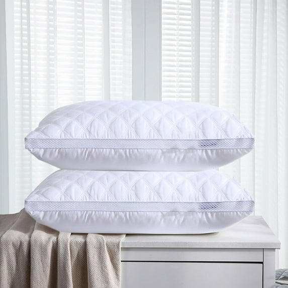 Ywuzuh Queen Size Bed Pillow for Side Sleepers 20" x 30" Cotton Cover Hotel Collection Bed Pillows