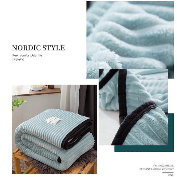 Ywuzuh Ultra Soft Fleece Blanket Cozy Plush Warm Thick Furry Shaggy Blanket Gifts for Women, Men Sky Blue Throw Blanket