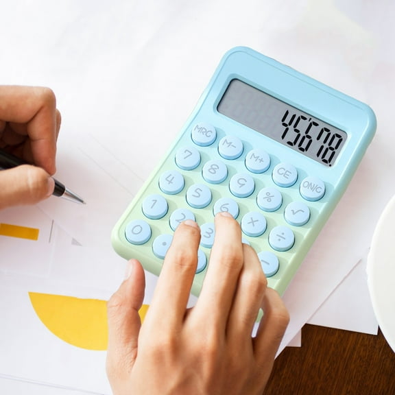Ywuzuh Under $1 Basic Office Calculators Savings Large LCD Display and Big Buttons, Cute Desktop Calculator for Office, Home, S+chool