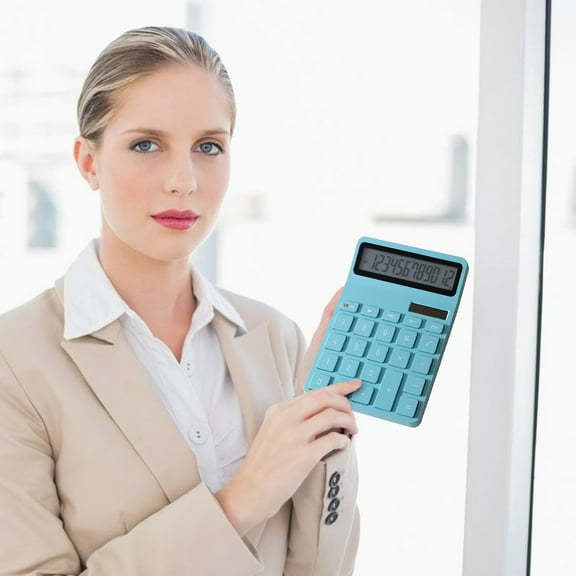 Ywuzuh Calculators Large LCD Display and Big Buttons, Cute Desktop Calculator for Office, Home, S+chool