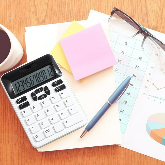 Ywuzuh Calculators with Large LCD Display, Basic Calculator Battery, Standard Function for Office, Home, S+chool