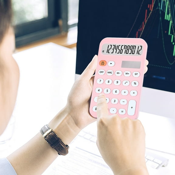 Ywuzuh Desk Calculator Large LCD Display, Big Buttons, Desktop, Cute, Aesthetic