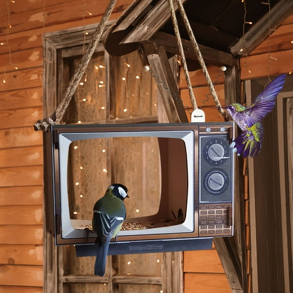 Ywuzuh Wood Bird Feeders for Outdoors Brome Bird Feeders Squirrel Proof Large Capacity Outside Feeder for Cardinal, Finch, Sparrow