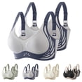 thumbnail image 1 of Yxbdin 2 Pack Plus Size Bras for Women Adjustable Strap Supportive Bra Seamless Wireless Bralettes for Large Breast L, 1 of 9