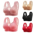 thumbnail image 1 of Yxbdin Front Closure Bras for Women Wireless Everyday Bra Supportive Full Coverage Bralettes Embroidered Breathable for Older Women S, 1 of 3