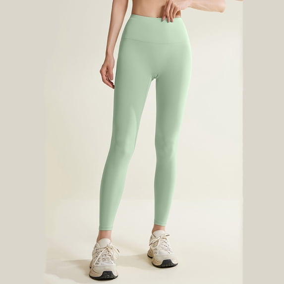 Yxbdin No Front Seam Leggings for Women Plus Size High Waisted Tummy Control Yoga Pants Solid Stretchy Athlectic Sports Pant for Gym Fitness Mint Green XXXL