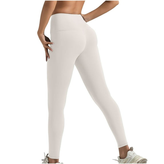 Yxbdin High Waisted Yoga Pants for Women Butt Lifting Tummy Control Leggings Running Exercise Pant White XXL
