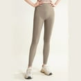 thumbnail image 1 of Yxbdin No Front Seam Leggings for Women Plus Size High Waisted Tummy Control Yoga Pants Solid Stretchy Athlectic Sports Pant for Gym Fitness Khaki XL, 1 of 5