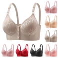 thumbnail image 1 of Yxbdin Plus Size Front Closure Bras for Women Adjustable Strap Wireless Bra Comfortable Supportive Bralettes for Older Women M, 1 of 7