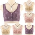 thumbnail image 1 of Yxbdin Plus Size Full Coverage Bra Front Closure Everyday Bras Breathable Push Up Bralettes Wireless Comfortable Bralette for Older Women XXXXL, 1 of 5