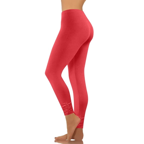 Yxbdin Plus Size High Waisted Yoga Pants for Women Butt Lifting Tummy Control Leggings Athletic Legging for Running Red M