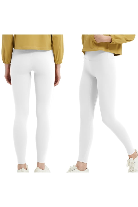 Seamless Leggings for Women High Waisted Tummy Control Yoga Pants Solid Butt Lifting Athletic Sports Pant for Gym Fitness White XXL