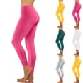 thumbnail image 1 of Yxbdin Skinny Leggings for Women Trendy Ruched Hem Yoga Leggings Jogging Fitness Workout Pants Suitable Slim Tight Pants Low Waisted Fall Legging, 1 of 8