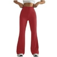 thumbnail image 1 of Yxbdin Womens Flare Yoga Pants High Waisted Tummy Control Leggings Stretchy Butt Lifting Bootcut Pant for Gym Red M, 1 of 4