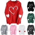 thumbnail image 1 of Yxbdin Womens Plus Size Hoodies Lightweight Heart Print Sweatshirts Long Sleeve Tops Comfort Loose Fit Fall Clothes with Kangaroo Pocket, 1 of 5