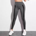 thumbnail image 1 of Yxbdin Womens Leggings Tummy Control Butt Lifting Yoga Pants Striped High Waist Trendy Stretchy Athletic Workout Pant Black S, 1 of 4