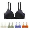 thumbnail image 1 of Yxbdin Womens Plus Size Bras Adjustable Strap Deep V Bra Wireless Everyday Bras Push Up Comfortable Bralettes for Large Bust M, 1 of 9