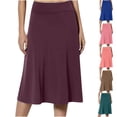 thumbnail image 1 of Yxbdin Womens Skirts Midi Length A Line Skirt Casual High Waisted Draped Midi Skirt Business Office Work Going Out Lightweight Daily Wear, 1 of 6