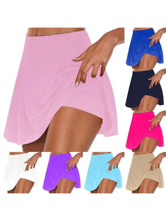 Womens Tennis Skirted Yoga Shorts Athletic Running Shorts Slim Fit Dance Golf Gym Shorts Summer Going Out Short Pants