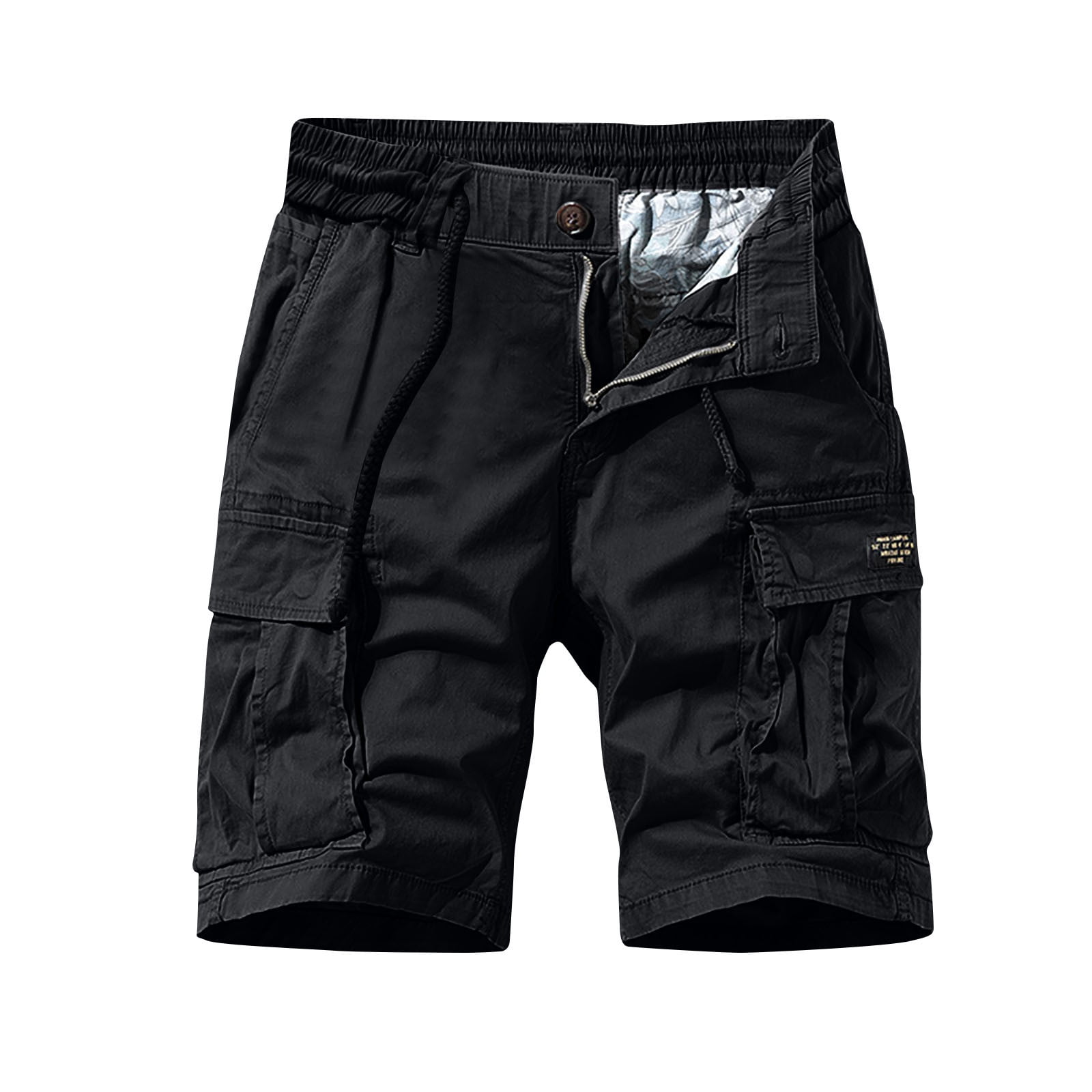 Yxnmud Men's Workwear Shorts Multi Pocket Zipper Straight Leg Five ...