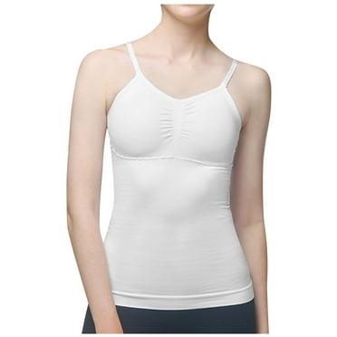 Yxnmud Women's Solid Color Shaping And Belly Tightening Seamless Body Strap Round Neck Vest