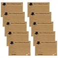 thumbnail image 1 of Yxwen 10 Kraft Paper Invitation Cards Per Pack, Graduation Invitation Cards with Mortarboard Design 10 PCS Folded Stationery for Commencement & Class Of 2026 Events (Black/Gold Theme), 1 of 5