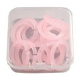 thumbnail image 1 of Yxwen 20/100 Pieces Plastic Rings Plastic Loose Leaf Rings Multi Color Plastic Book Rings Flexible for Cards Document Stack and Swatches Organization School Home Or Use，5 Color (15 mm) Pink, 1 of 9