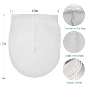 Yxwen 4 Pc Cheese Cloths, Cheese Cloth Bag for Straining, Nut Milk Bag, Strainer for Juicing, Cheesecloth Bags for Straining for Straining Almond/Soy Milk Greek Yogurt Strainer Milk Nut Bag