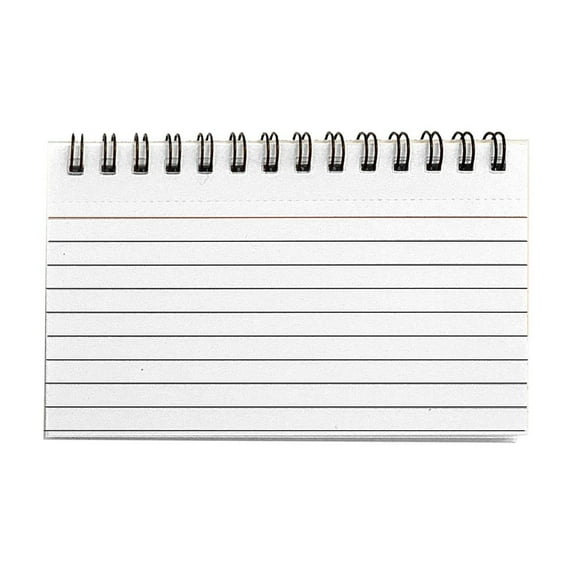 Yxwen 50 Pieces Multicolor Index Cards 3x5 Inches Ruled Index Cards Sprial Note Taking Paper in Multiple Colors for School Learning Memory Recipe Memo Scratch Pad Diy Greeting Card （White）