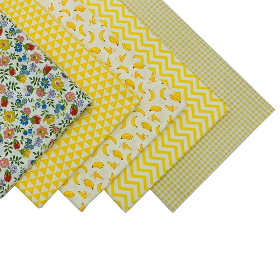Yxwen 5Pcs Cotton Quilting Fabric Squares, Quilting Sewing Floral Precut Fabric Square Sheets, Diy Craft Fabric for Sewing, Patchwork 10 X 10 Inches(25cm X 25cm)