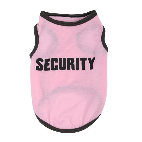 Yxwen Dog Security Shirt, Pet T-Shirts Clothes Vest for Puppy Boy Girl, Pet Spring and Summer Breathable Print Vest Dog Cat Clothing (Pink, L)