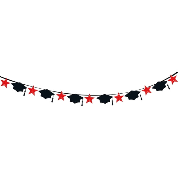 Yxwen Graduation Banner, Graduation Banner 2026 2026 Graduation Season Banner Decoration Black Sparkling Graduation Season Banner Wreath Suitable for Congratulations on Graduation Schǒ-ǒl Home