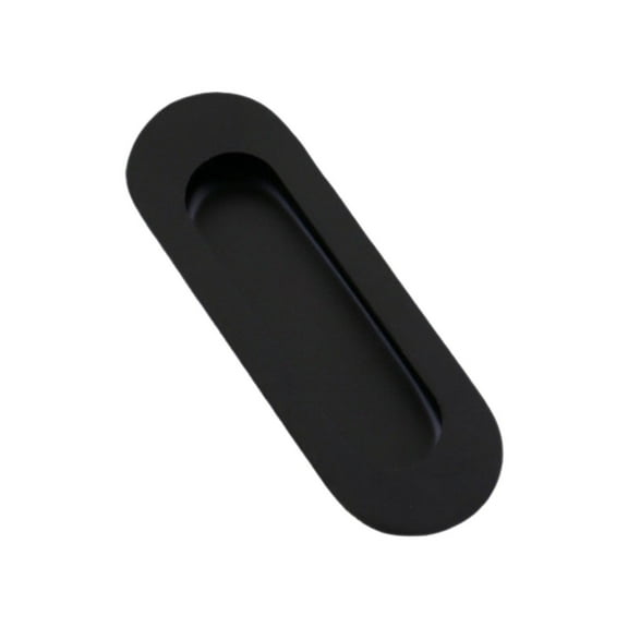 Yxwen Stainless Steel Flush Door Handle Black, Stainless Side Hole Embedded Sliding Door Handle Embedded Drawer Cabinet and Wardrobe Finger Pull Handle with Hidden Screws 5 Color