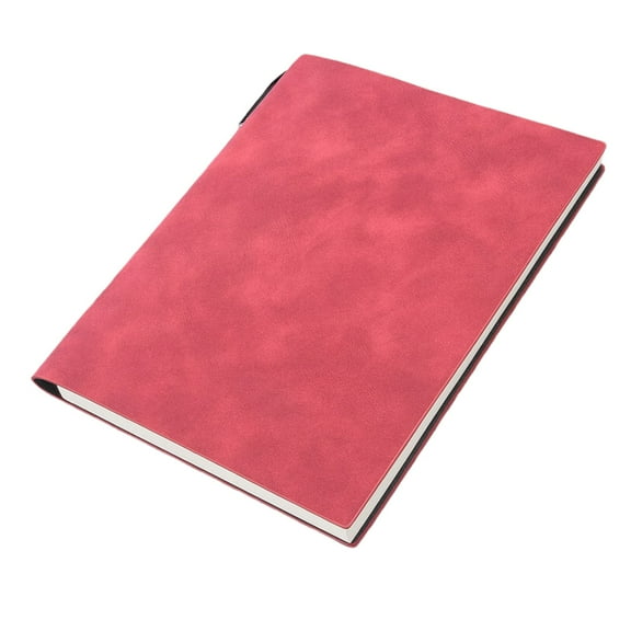 Yxwen Thick Notebook with Pen Holder Design, Watermelon Red, A5 Soft Leather Notebook – Thick Business Journal with Pen Loop Ideal for Meetings Work Notes & Daily Planning 5Ml