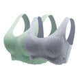 thumbnail image 1 of Yyeselk 2-Pack Women's Bras No Underwire Lace Push Up Bra Wireless Full Coverage Seamless Bra Anti-Sagging Gym Sports Yoga Bra Gray M, 1 of 5
