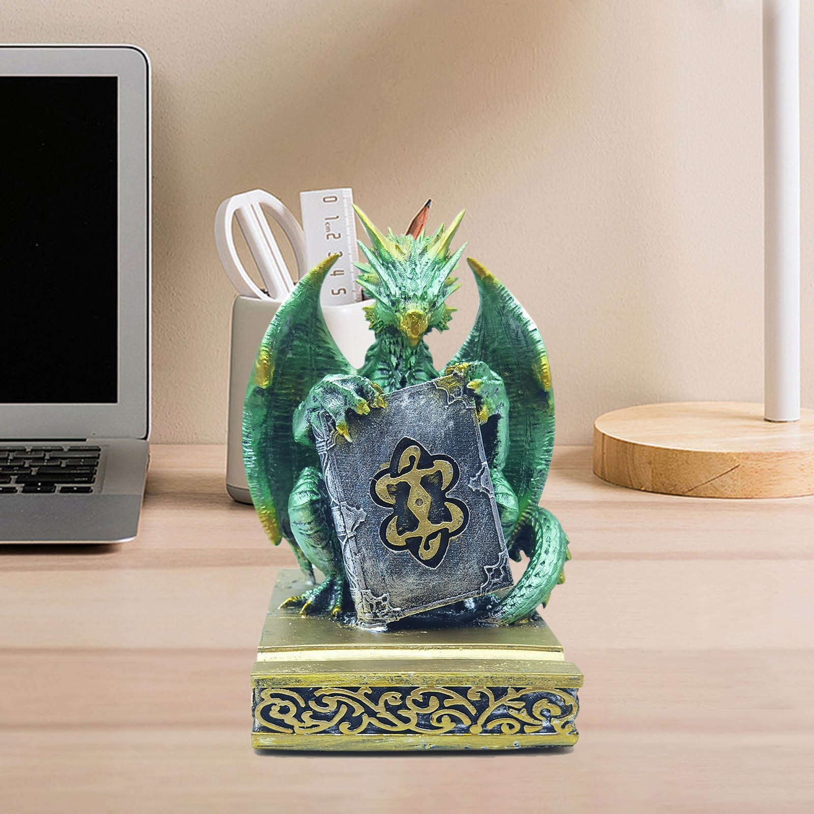 Yyeselk Ancient Crouching Dragon Cell Phone Holder Statue Mythical