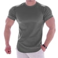 thumbnail image 1 of Yyeselk Big And Tall Tshirt for Men Short Sleeve Casual Comfy Solid Color Stretchy Tees Shirts Crew Neck Quick Dry Simple Basic Workout Athletic Pullover Tops Dark Gray XXL, 1 of 7