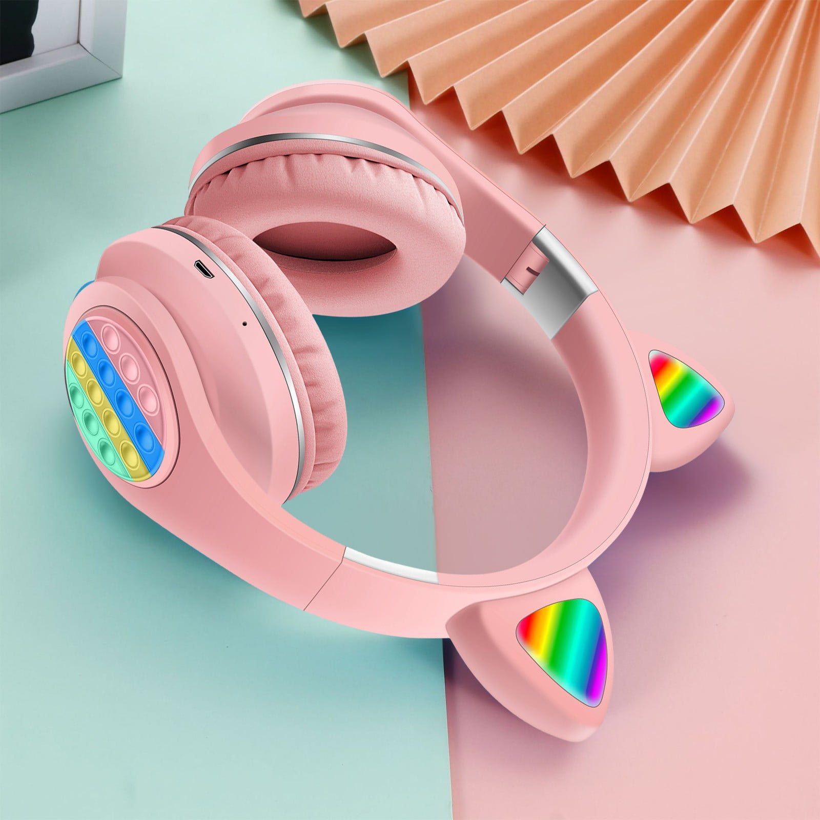 Yyeselk Bluetooth Headphones Headset Plug In Cable Bluetooth Heavy Bass