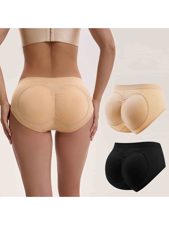 Butt Lifter Panties for Women Butt Pads Shapewear Tummy Control Underwear Panty Padded Hip Enhancer Brief Black M