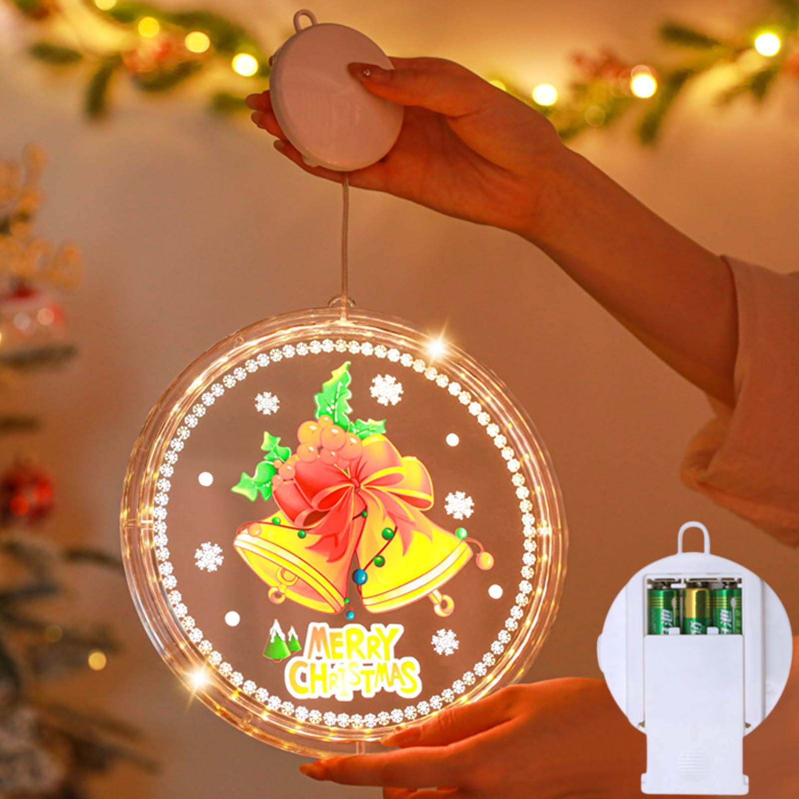 Yyeselk Christmas Decorations, Curtains, Display Windows, Suction Cups