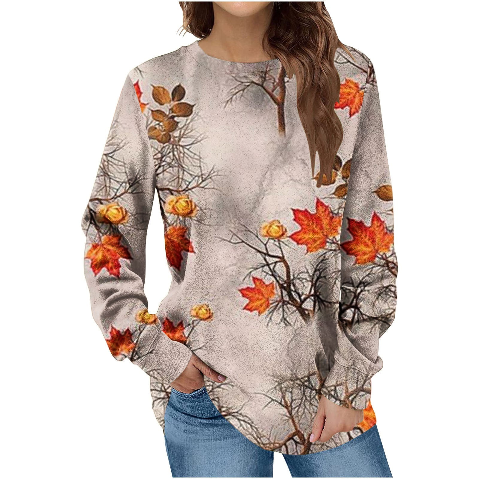  Trendy Outfits for Women 2023 Womens Hoodies Pullover Vintage  Floral Print Long Sleeve Tops Womens Crewneck Sweatshirt : Clothing, Shoes  