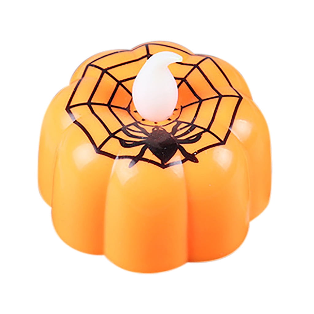 Yyeselk Halloween Pumpkins Light Flickering LED Light Flameless Candle