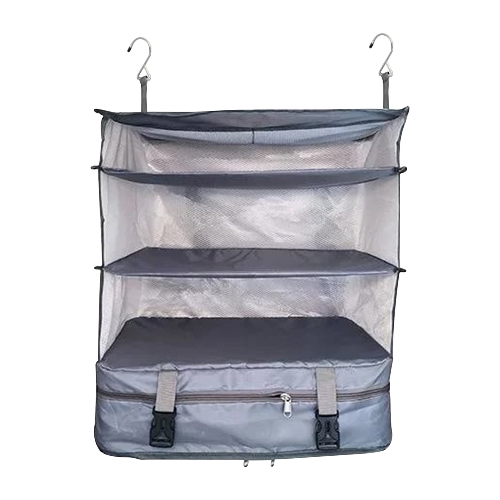 Yyeselk Hanging Travel Luggage Shelves, 3 Layer Portable Travel Shelves